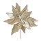 Melrose Set of 6 Glittered Poinsettia Artificial Christmas Stems 23"